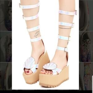 Sugar Baby Iridescent mermaid gladiator platform 8